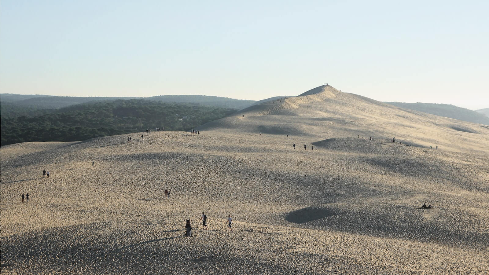 people gathered on desert under gray sky