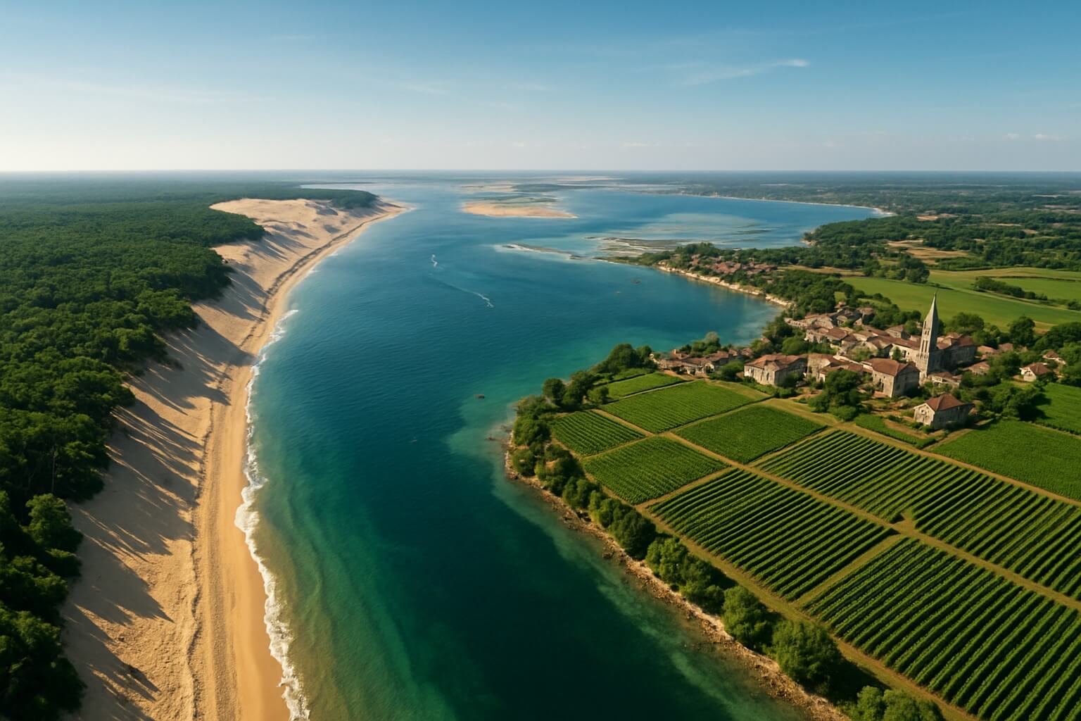 Gironde vue du ciel