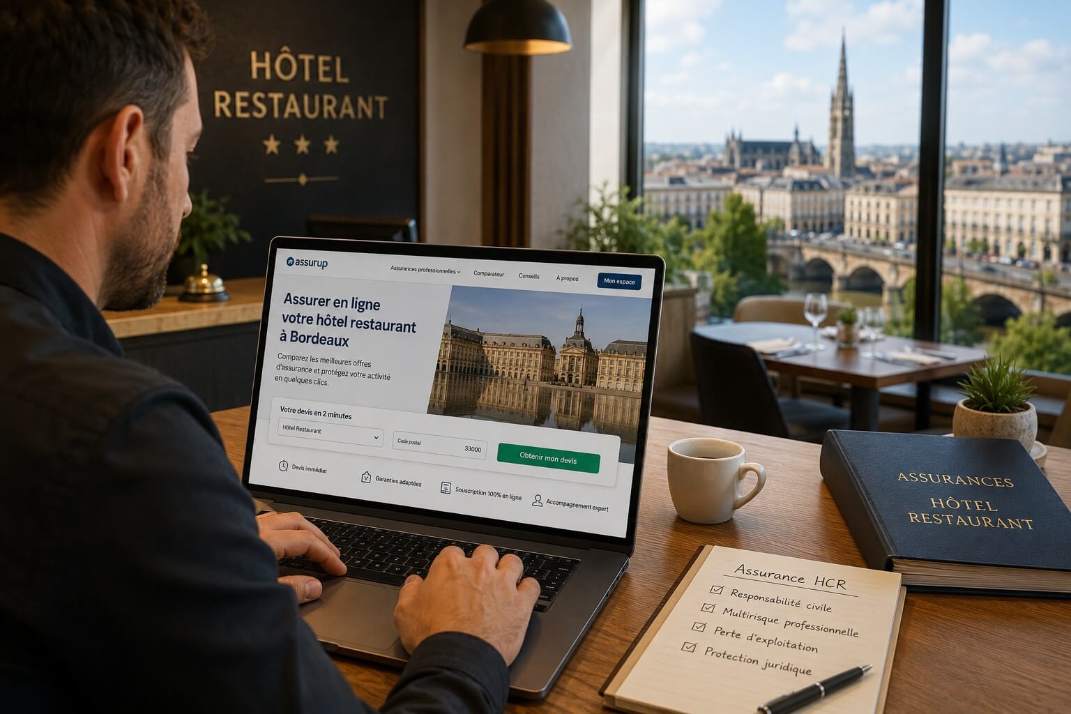 assurer en ligne son hôtel restaurant